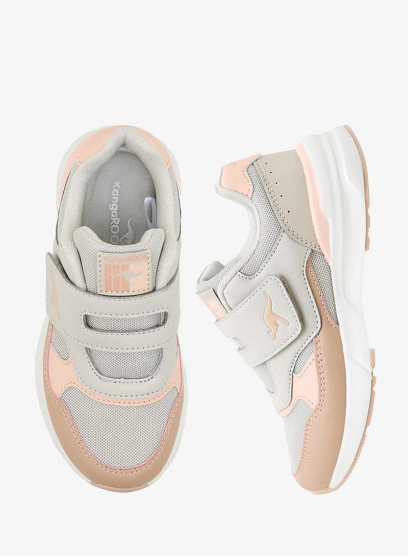 كانغاروس Kids Panelled School Shoes With Hook And Loop Closure