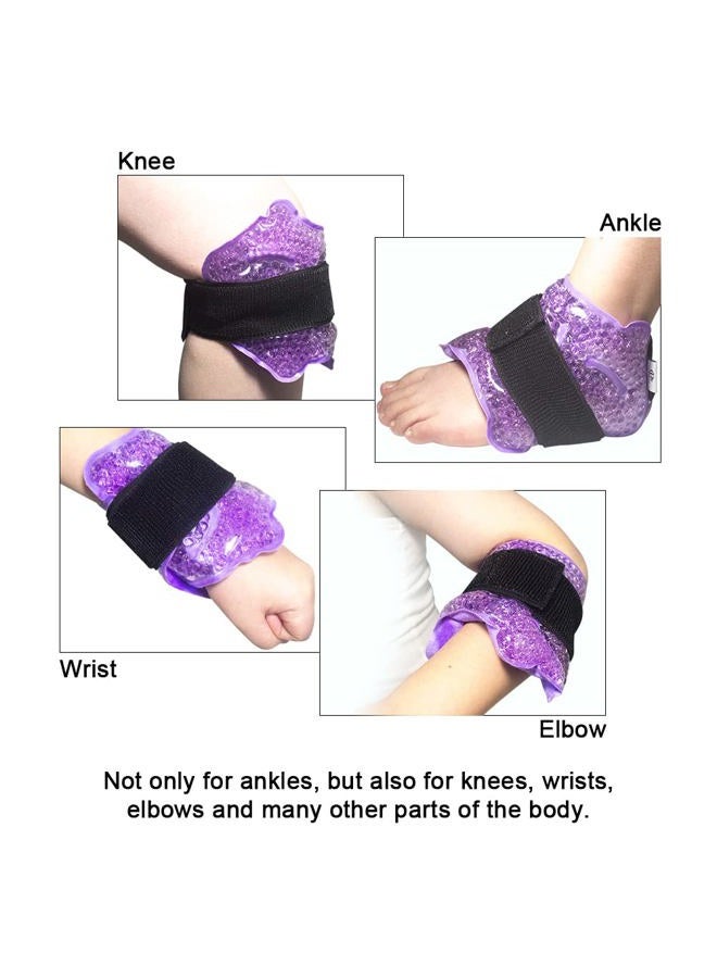 Conbella Ankle Foot Ice Pack Wrap for Injuries Reusable, Gel Bead ice Pack, Instant Pain Relief for Achilles Tendonitis, Plantar Fasciitis, Foot Heel - Soft Polyster Lining - Image 3