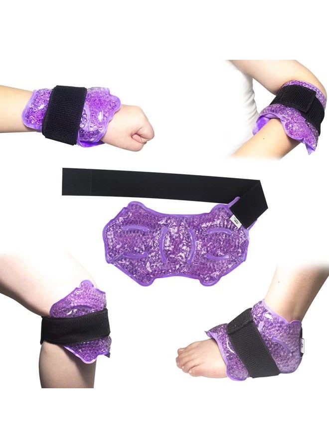 Conbella Ankle Foot Ice Pack Wrap for Injuries Reusable, Gel Bead ice Pack, Instant Pain Relief for Achilles Tendonitis, Plantar Fasciitis, Foot Heel - Soft Polyster Lining - Image 1