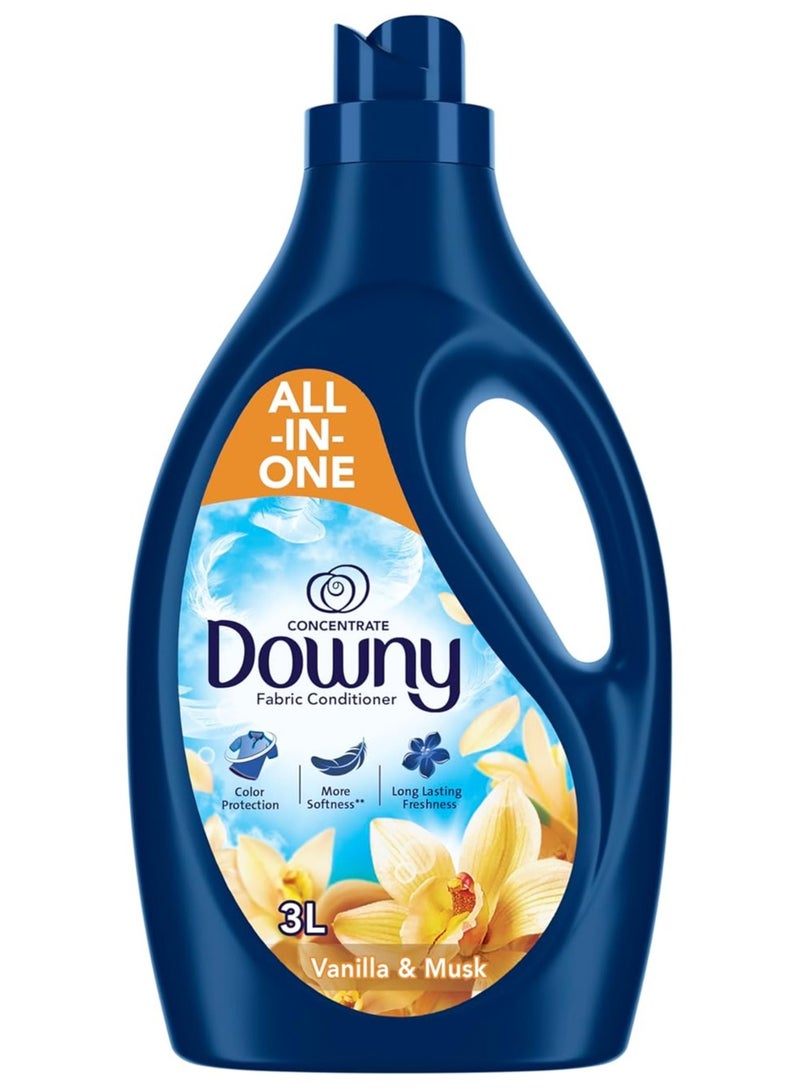 داوني منعم اقمشة مركز برائحة فانيلا ومسك ،3 لتر