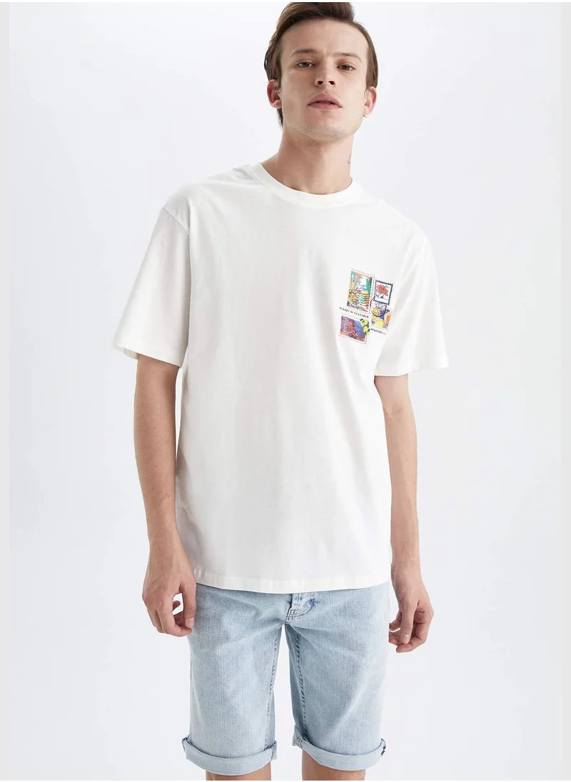 DeFacto Man Relax Fit Crew Neck Short Sleeve T-Shirt