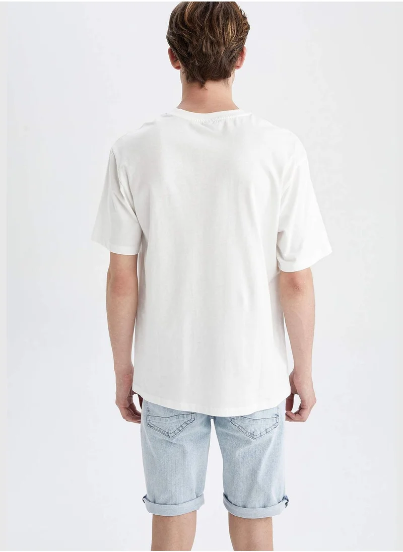 DeFacto Man Relax Fit Crew Neck Short Sleeve T-Shirt