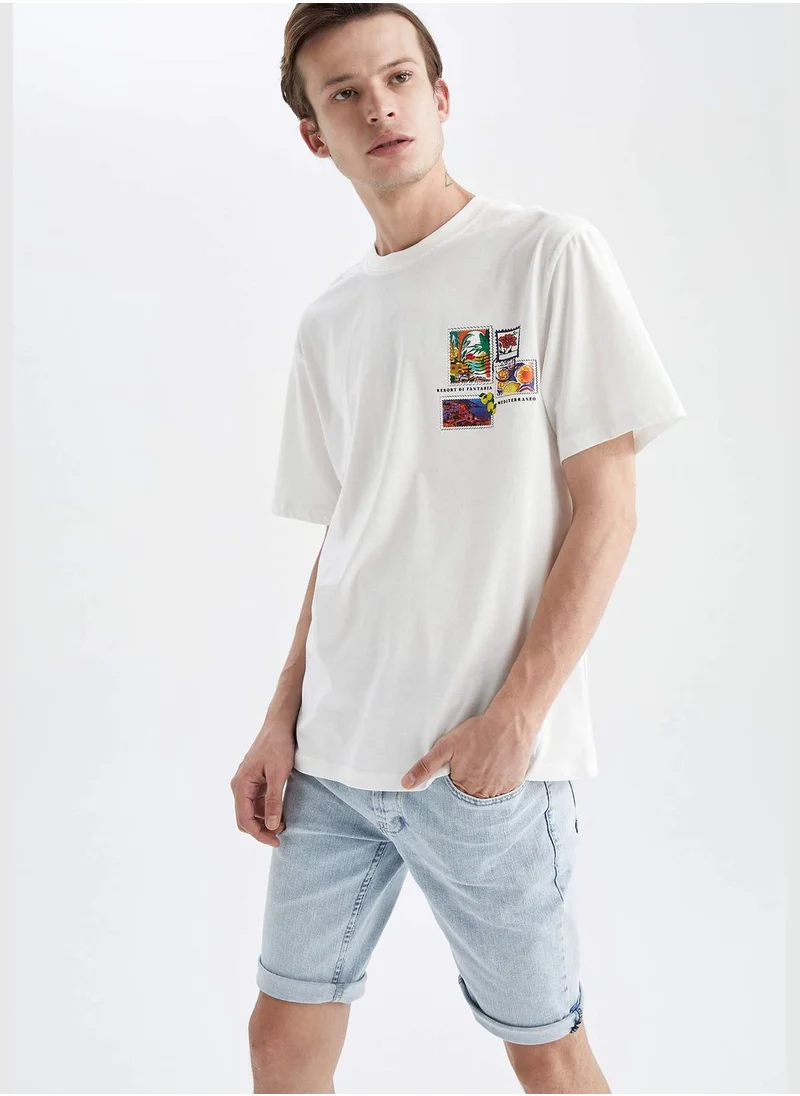 DeFacto Man Relax Fit Crew Neck Short Sleeve T-Shirt