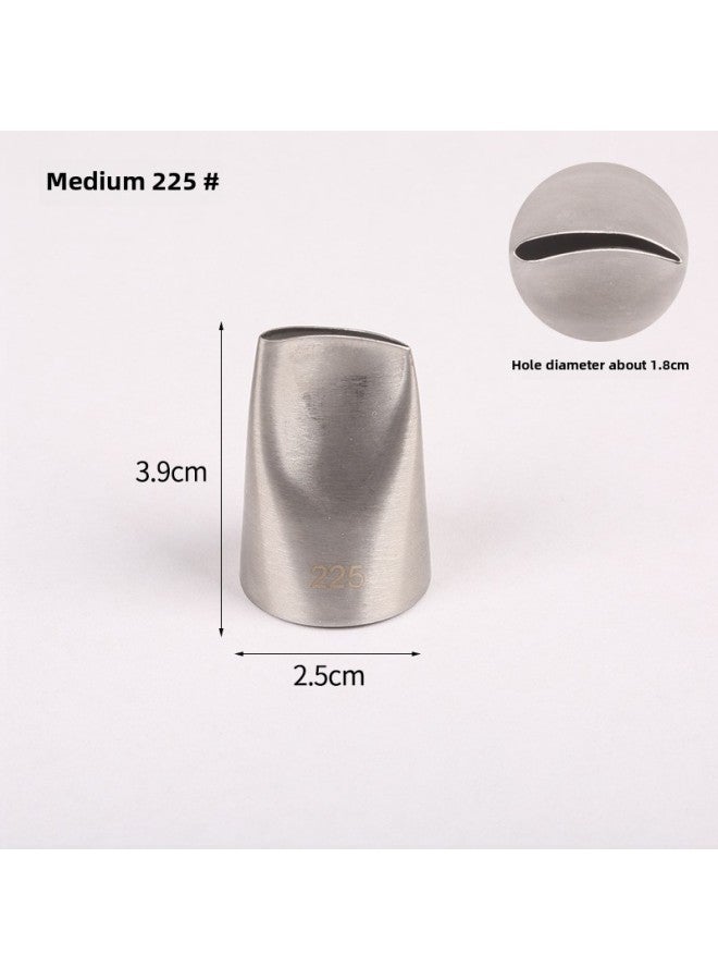 Stainless Steel Pastry Nozzle Korean Style Pastry Milking Oil Rose Cake Cream Cream Petal Skirt Pastry Nozzle 104 Mouth-Specifications:225 - Image 1