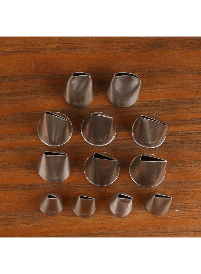 Stainless Steel Pastry Nozzle Korean Style Pastry Milking Oil Rose Cake Cream Cream Petal Skirt Pastry Nozzle 104 Mouth-Specifications:225 - Image 3