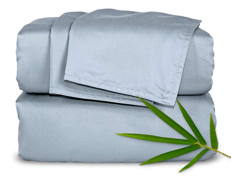 Pure Bamboo Short Queen Sheets by Pure Bamboo for RV Camper 60x75  Genuine 100 Organic Viscose Derived from Bamboo Bed Sheet Set Soft  Cooling Lifetime Quality Promise Short Queen Sterling Blue 