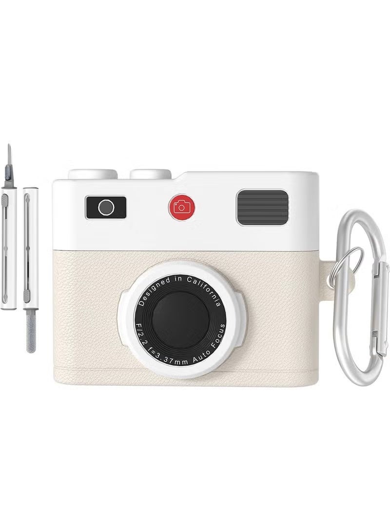 Rock Pow for AirPods pro 3 (3th Generation) Case Cover,with Keychain and Cleaner Kit,Cute Cartoon Cool AirPods pro3 Case,Retro 3D Camera Protective Silicone Skin Cover for Airpods pro3 Case - Image 1