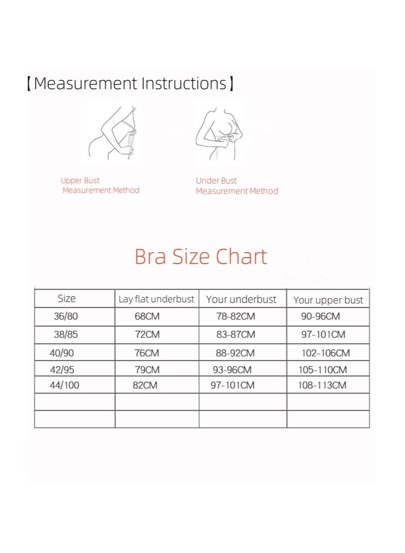 Women's Thin Wire-Free C Cup Bra 3-Piece Set - Image 5