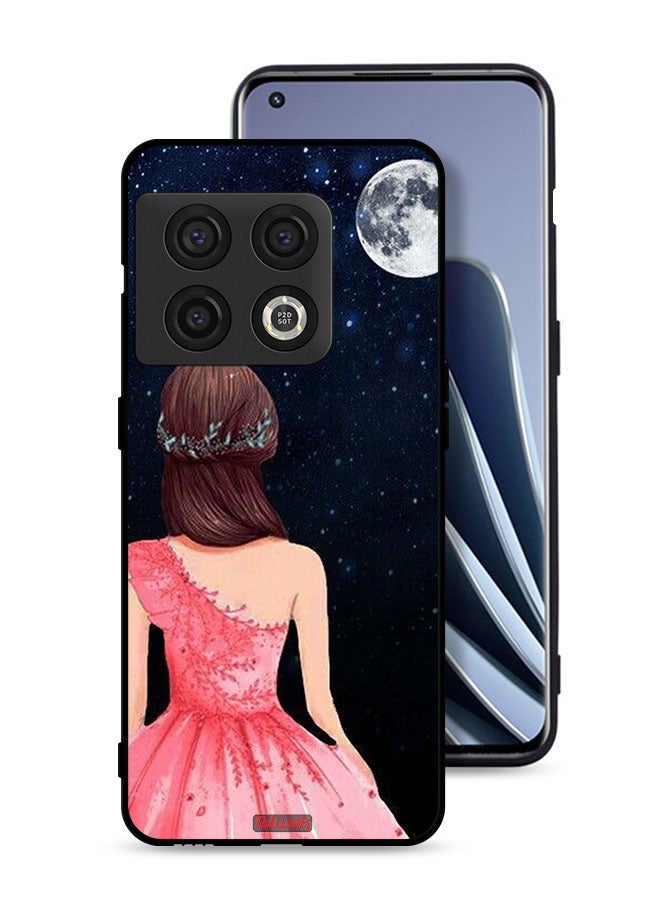 Tolwak OnePlus 10 Pro 5G Protective Case Cover Girl And Moon Art - Image 1