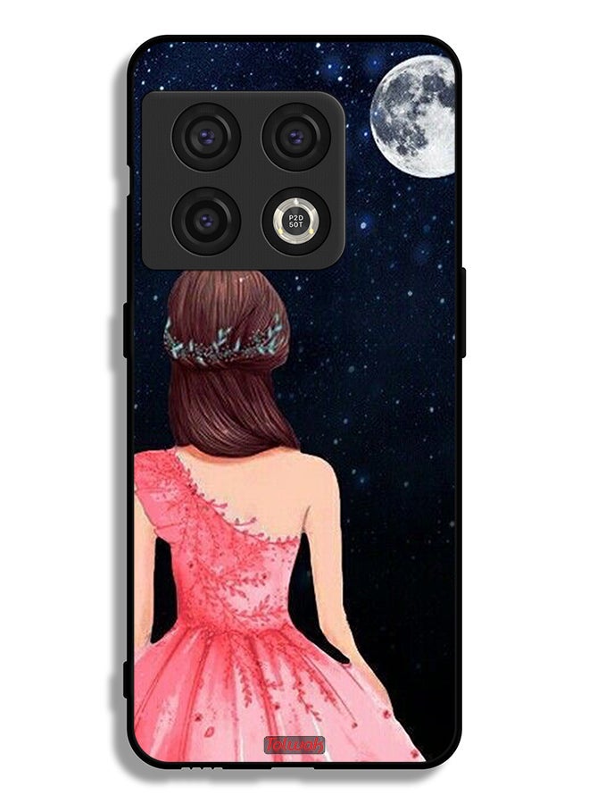 Tolwak OnePlus 10 Pro 5G Protective Case Cover Girl And Moon Art - Image 2