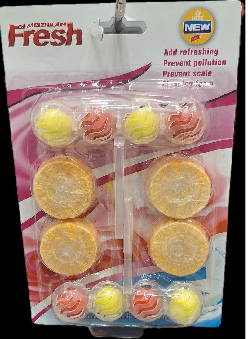Toilet Cleaning Tablets 12 pieces per card in assorted colors Powerful cleaning formula for freshness and shine Easily removes stains and odors Easy to use and ideal for regular maintenance