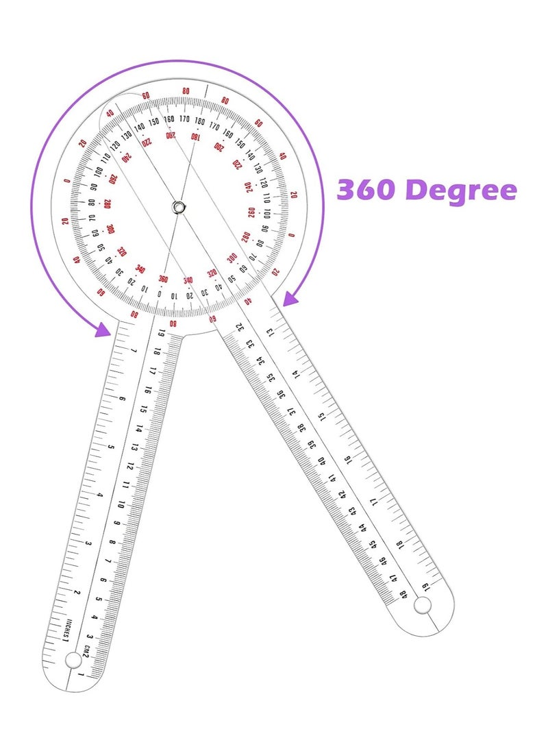 مسطرة قياس الزوايا الشفافة مقاس 12 بوصة لقياس الزوايا من البلاستيك بزاوية 360 درجة لشريط قياس الجسم - pzsku/Z07CAD2A73269038E3042Z/45/_/1695290909/b5795952-680a-475b-a556-df52bdf7c3b8