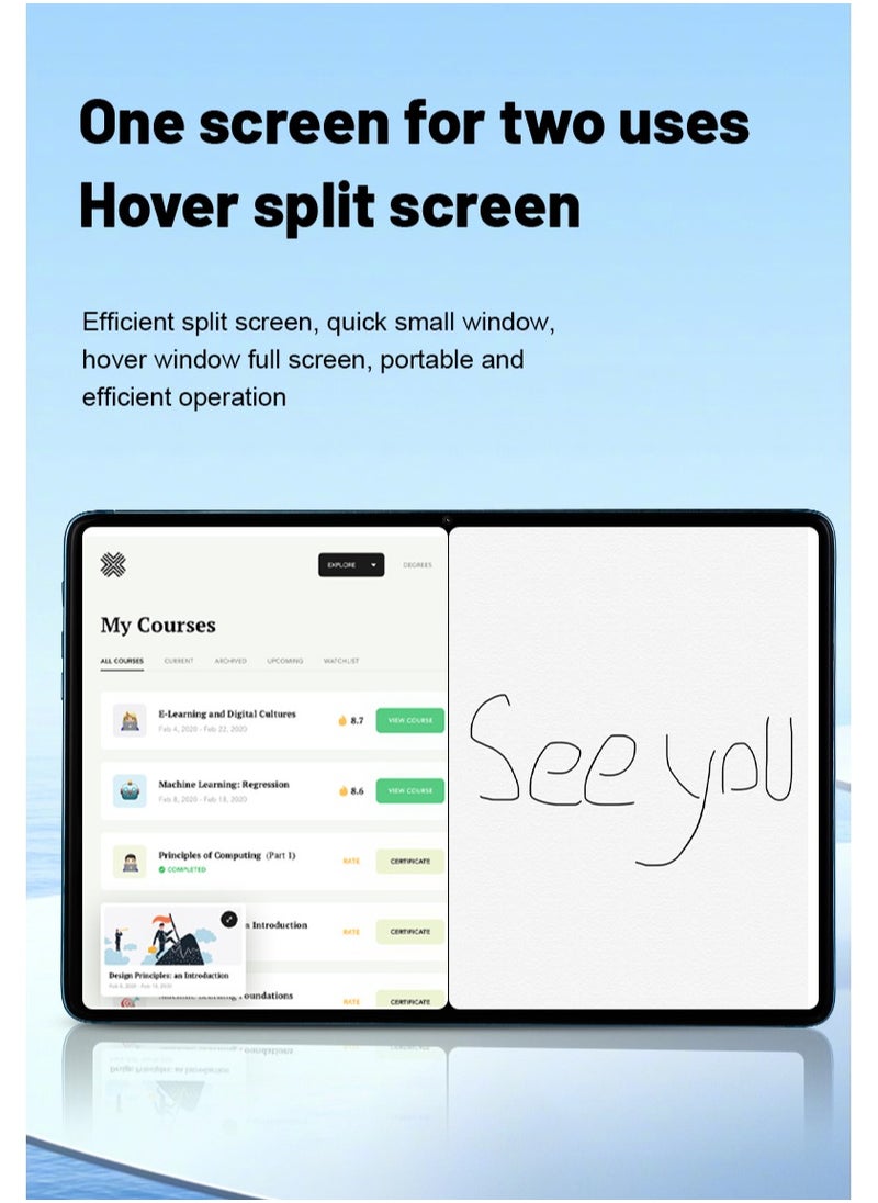 Umiio Smart Tablet PC 10.1-inch HD Screen 8GB RAM 256GB ROM Front and Rear Camera WiFi and Dual SIM 5G Network Android Tab with Leather Cover Keyboard and Mouse  - Image 4