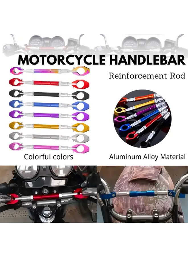 Heavy Duty Silvery Motorcycle Handlebar Reinforcement Bar Off Road CNC - Image 1