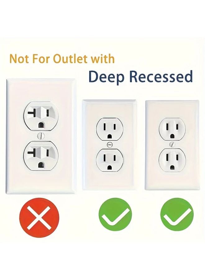 10pcs Matte White Socket Stabilizer Secure Loose Outlets Prevent Disconnections Fire Retardant - Image 3