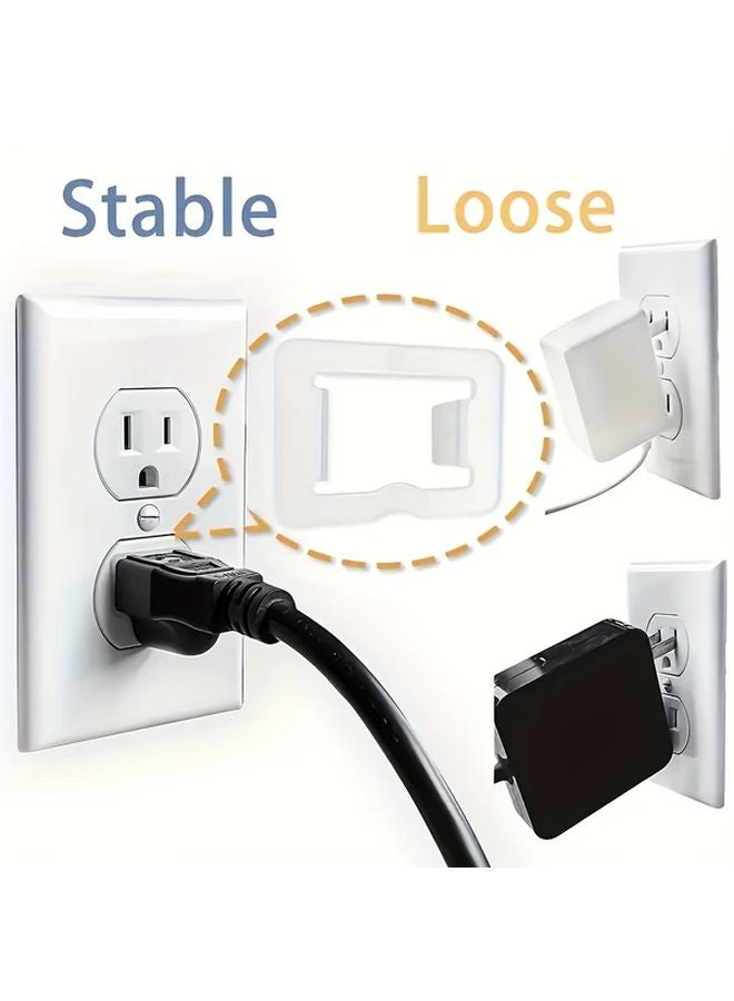 10pcs Matte White Socket Stabilizer Secure Loose Outlets Prevent Disconnections Fire Retardant - Image 2