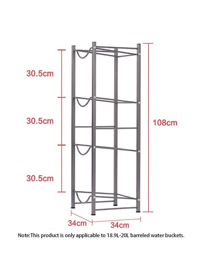 Water Bottle Storage Stand 4 Tier Water Bottle Rack 5 Gallons Water Bottle Storage Holder Heavy Duty Water Bottle Stand for Home Kitchen and Office Easy To Assemble (4Layer) - Image 2