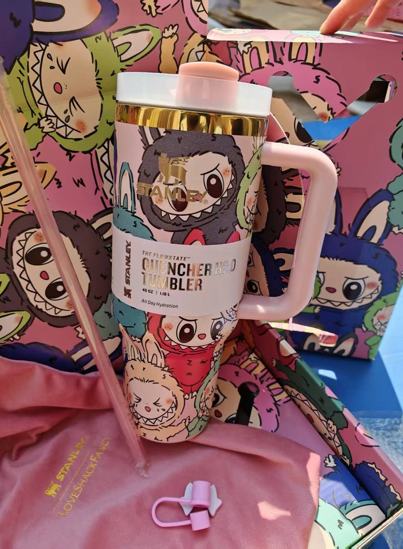 Stanley Quencher H2.0 Stainless Steel Vacuum Insulated Tumbler with Lid and Straw for Water, Iced Tea or Coffee, Smoothie and More, 40oz/1.18L，Presented in Elegant Gift-Ready Packaging - Image 1