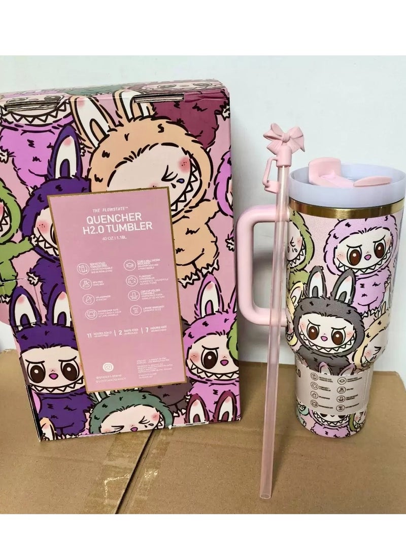 Stanley Quencher H2.0 Stainless Steel Vacuum Insulated Tumbler with Lid and Straw for Water, Iced Tea or Coffee, Smoothie and More, 40oz/1.18L，Presented in Elegant Gift-Ready Packaging - Image 2