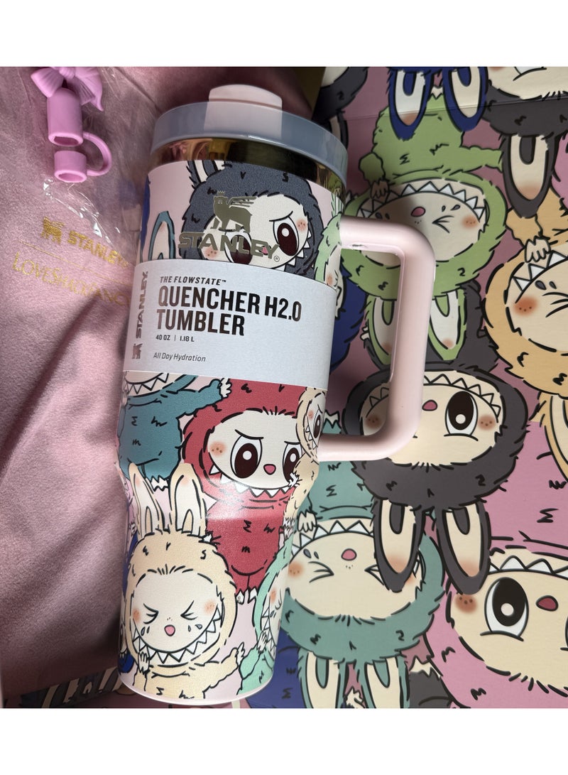 Stanley Quencher H2.0 Stainless Steel Vacuum Insulated Tumbler with Lid and Straw for Water, Iced Tea or Coffee, Smoothie and More, 40oz/1.18L，Presented in Elegant Gift-Ready Packaging - Image 4