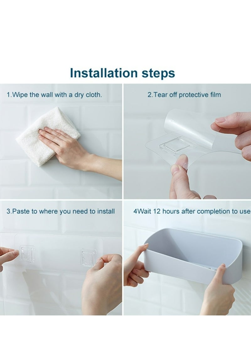 4 Pcs Double Sided Wall Hook, Wall Hooks for Hanging, Self Adhesive Hooks for Bathroom Kitchen Office Hanging,Double-sided Wall Hook, Wall Hanger, Kitchen Hooks - Image 3