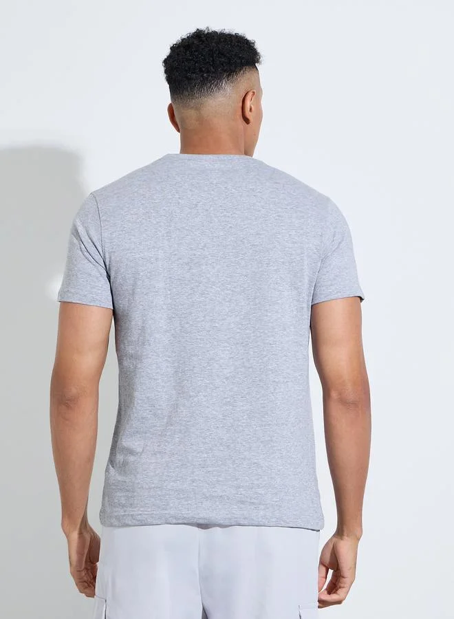 Styli  Pack of 2 - Multi-Color Solid Regular Fit T-Shirt for Men | Best Price UAE