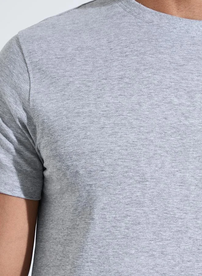 Styli  Pack of 2 - Multi-Color Solid Regular Fit T-Shirt for Men | Best Price UAE