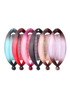 Suoirblss 6 PCS 53 Inch Big Banana Hair Clips Clincher Rounded Edges Hair Comb Claws Hair Comb Fish Shape Grips Clamp for Women Girls Hair Accessories 