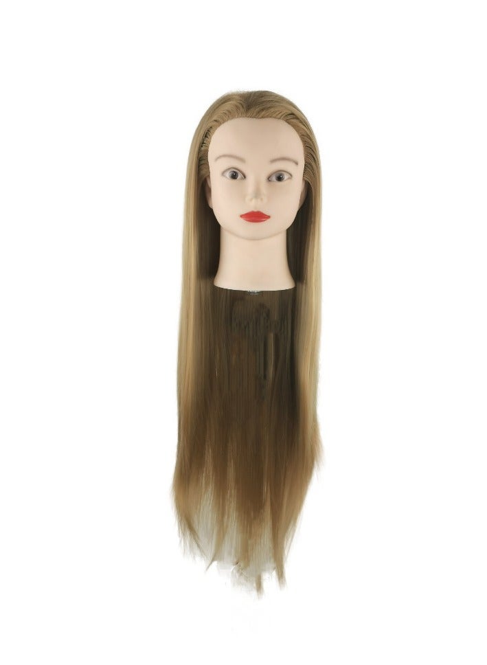 Mannequin Head 25.5 Inch Cosmetology Doll Head For Hair Styling Hairstyling Training Head For Weaving Curling Cutting Thermal Styling Hair And Makeup Styling Practice Head - Image 1