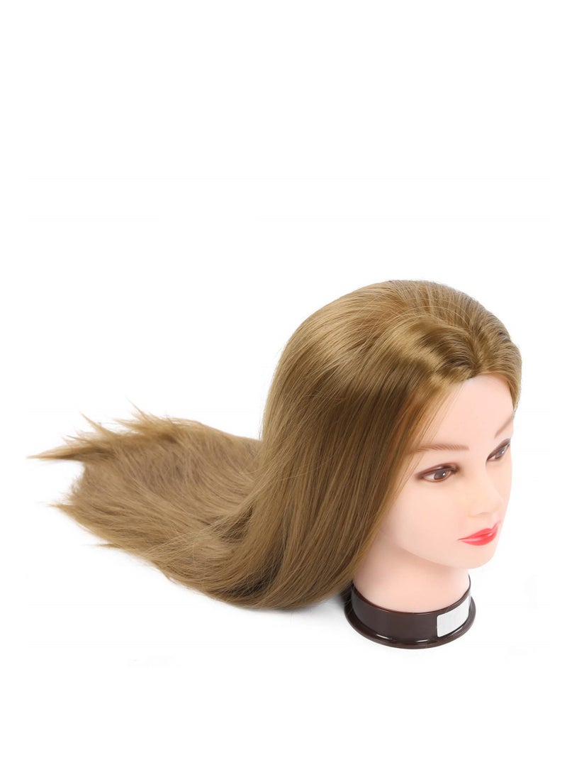 Mannequin Head 25.5 Inch Cosmetology Doll Head For Hair Styling Hairstyling Training Head For Weaving Curling Cutting Thermal Styling Hair And Makeup Styling Practice Head - Image 3