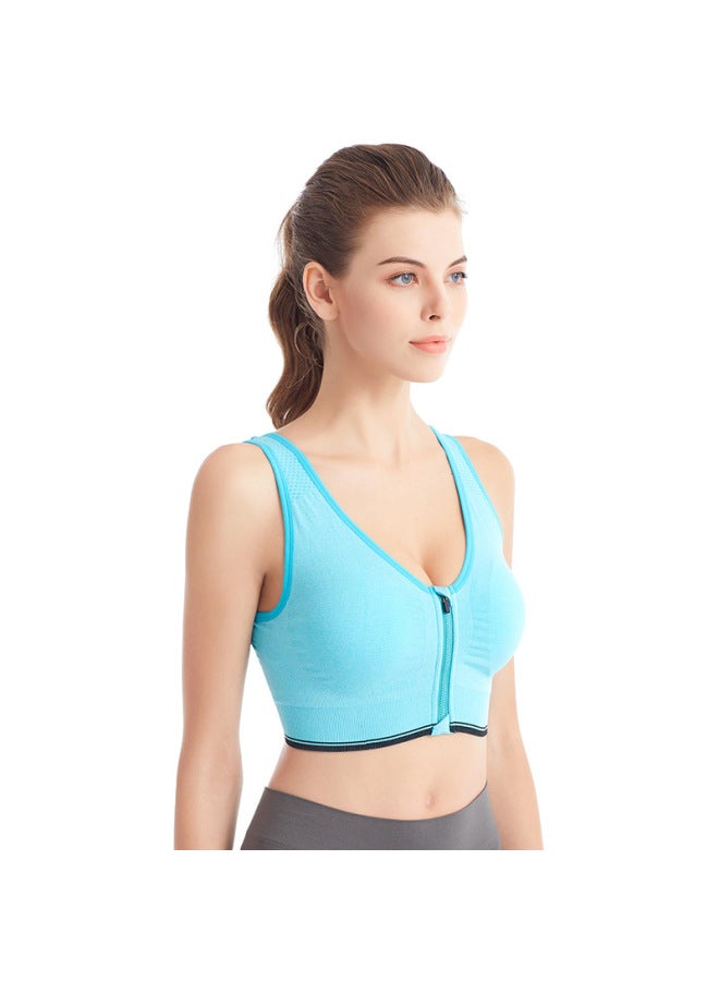 Front Zipper No Steel Ring Sports Underwear Women's Shockproof Vest Running Yoga Fitness Sports Bra Plus Size