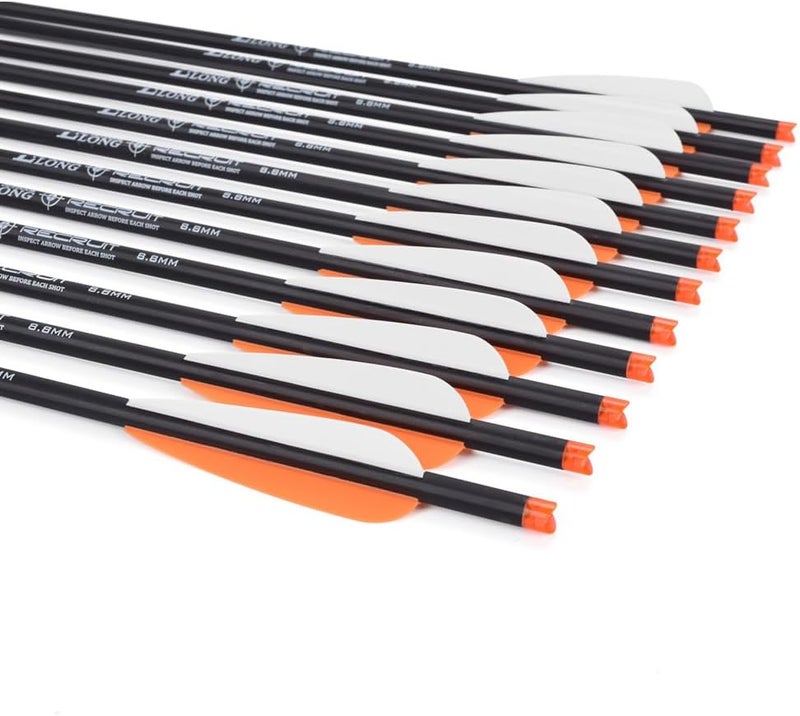 TY Archery Carbon Crossbow Bolts 16 18 20 Inch Hunting Archery Arrows with 4" Vanes Replaced Arrowhead Tip (Pack of 12) - Image 5