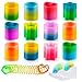 DIMROM 25Pack Flexible Coil Springs Elastic Plastic Desk Accessories with Mixed Shapes Rainbow Colors Compact Motion Accessories for Teens Adults - Image 2