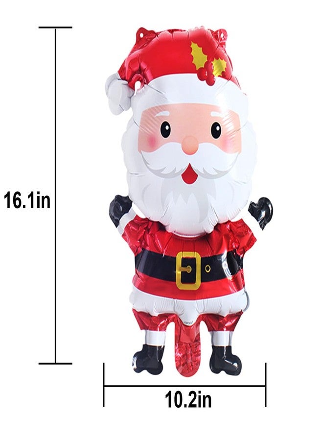 QZMCEAGS Santa Claus Balloons Christmas Balloons Santa Claus Foil Balloon For Christmas-Themed Party Birthday Party Supplies Decorations Party Decorations Balloon Party Sets-5pcs - Image 3