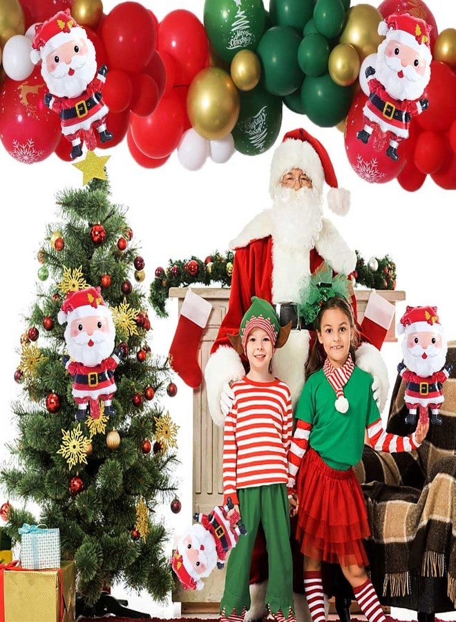 QZMCEAGS Santa Claus Balloons Christmas Balloons Santa Claus Foil Balloon For Christmas-Themed Party Birthday Party Supplies Decorations Party Decorations Balloon Party Sets-5pcs - Image 2