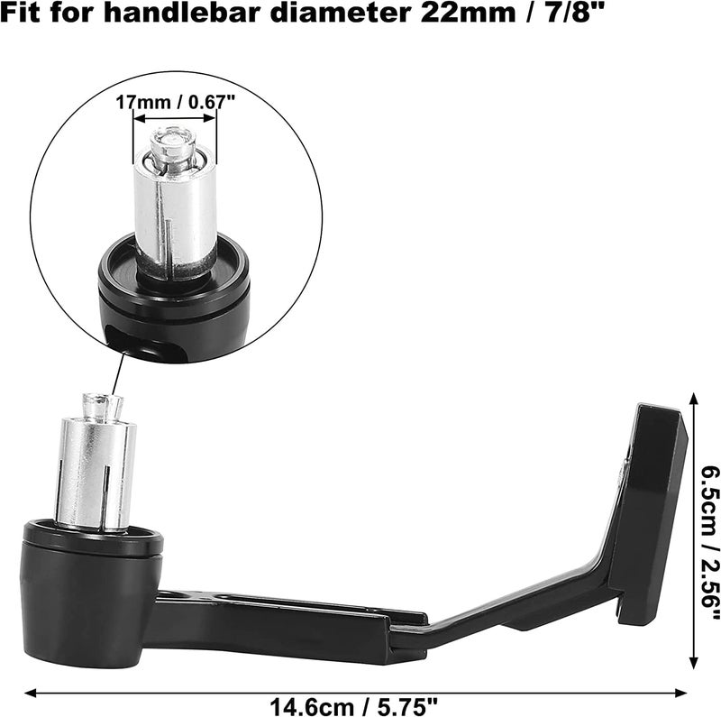 VTRUST Universal Motorcycle Bike Clutch Lever Protector, Brake Guard, Handlebar Levers Protect Handguard, Adjustable & Extendable (Black) - Image 4