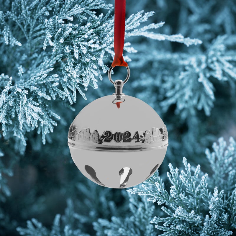 Wallace 2024 Silver Plated Sleigh Bell Ornament 54th Edition - Image 2