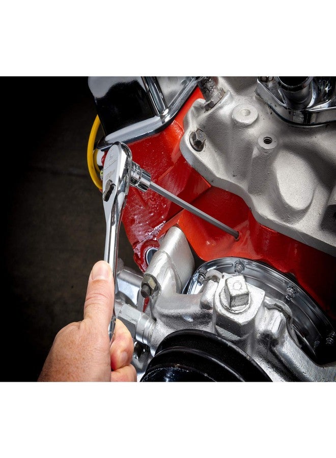 جير رينش مفتاح ربط GEARWRENCH بمقبس سداسي طويل بطول 3/8 بوصة ومقبس متري 4 مم - 82547 - Image 2