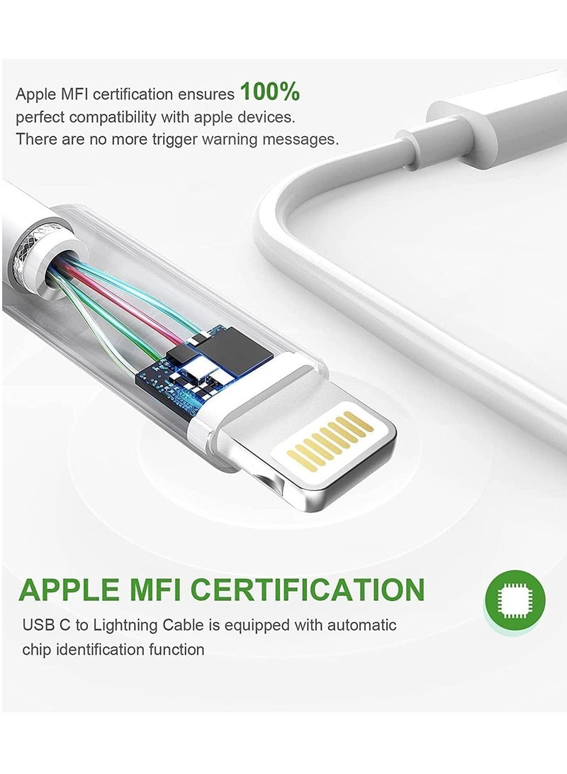 Rymel Fast Charging cable 3-Piece - Lightning to USB Charging Cable (1 Meter) - Fast Charging & Data Sync Cable Compatible with iPhone 14/13/12/11 Pro Max/XS/XR/8/7, iPad Air/Mini - Image 3