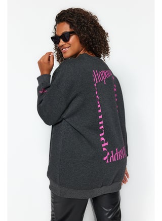 Anthracite Printed Back Wide Fit Knit Sweatshirt with Fleece Inside. - pzsku/Z07CB7D064B20D68D370BZ/45/_/1706514365/516d1931-e898-4ab8-b978-6dbad931c674