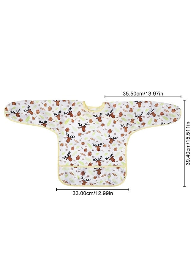 Ant 2-Piece Long Sleeve Baby Bibs, Waterproof Sleeved Bib, Toddler Soft Bib Feeding Bibs for 0 to 2 Years Old  - Image 2