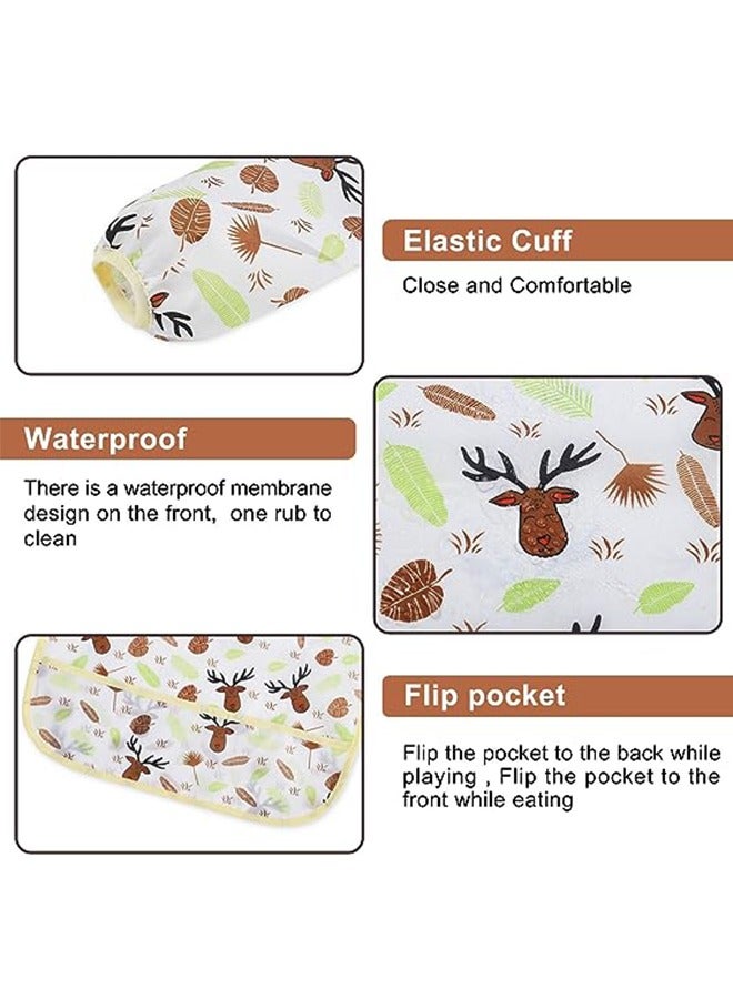 Ant 2-Piece Long Sleeve Baby Bibs, Waterproof Sleeved Bib, Toddler Soft Bib Feeding Bibs for 0 to 2 Years Old  - Image 3