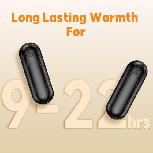 OUTJUT Hand Warmers Rechargeable 2 Pack, 2025 Upgraded Electric Portable Hand Warmers 7000mAh Electric Portable Pocket Heater with 3 Levels Warmth, Gift for Women Men, Black - Image 4