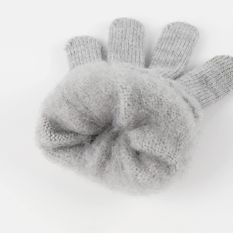 Gray Winter Hat Scarf Gloves and Earmuffs Set for Men and Women One Size - Image 5