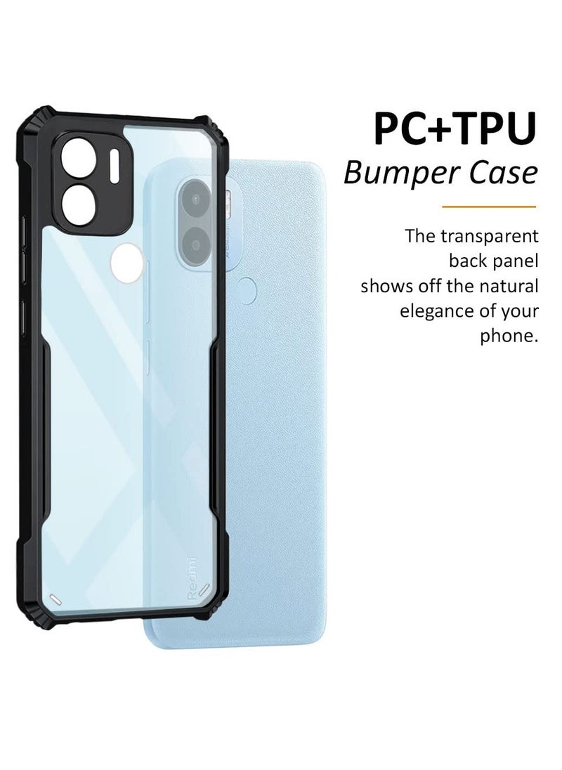 Generic - Xiaomi Redmi A1 PLUS/Redmi A2 PLUS Mobile Phone Case Cover, Ultra-Thin Lightweight Cover Soft TPU Bumper + Acrylic Clear Back Case Cover - Image 1