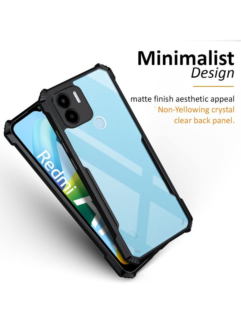 Generic - Xiaomi Redmi A1 PLUS/Redmi A2 PLUS Mobile Phone Case Cover, Ultra-Thin Lightweight Cover Soft TPU Bumper + Acrylic Clear Back Case Cover - Image 1