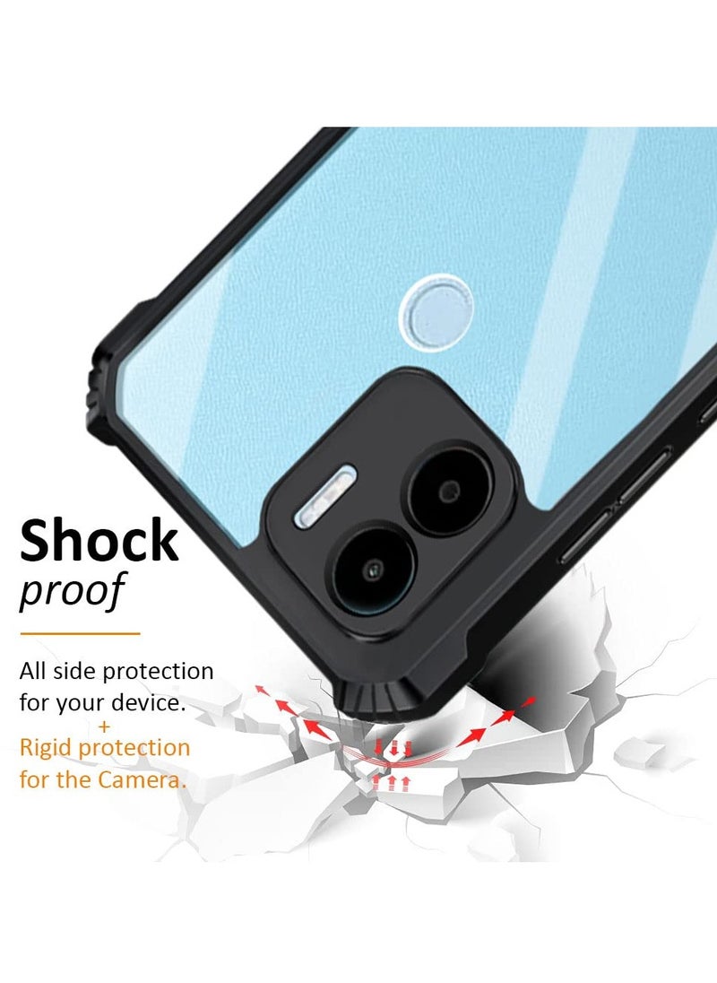 Generic - Xiaomi Redmi A1 PLUS/Redmi A2 PLUS Mobile Phone Case Cover, Ultra-Thin Lightweight Cover Soft TPU Bumper + Acrylic Clear Back Case Cover - Image 1