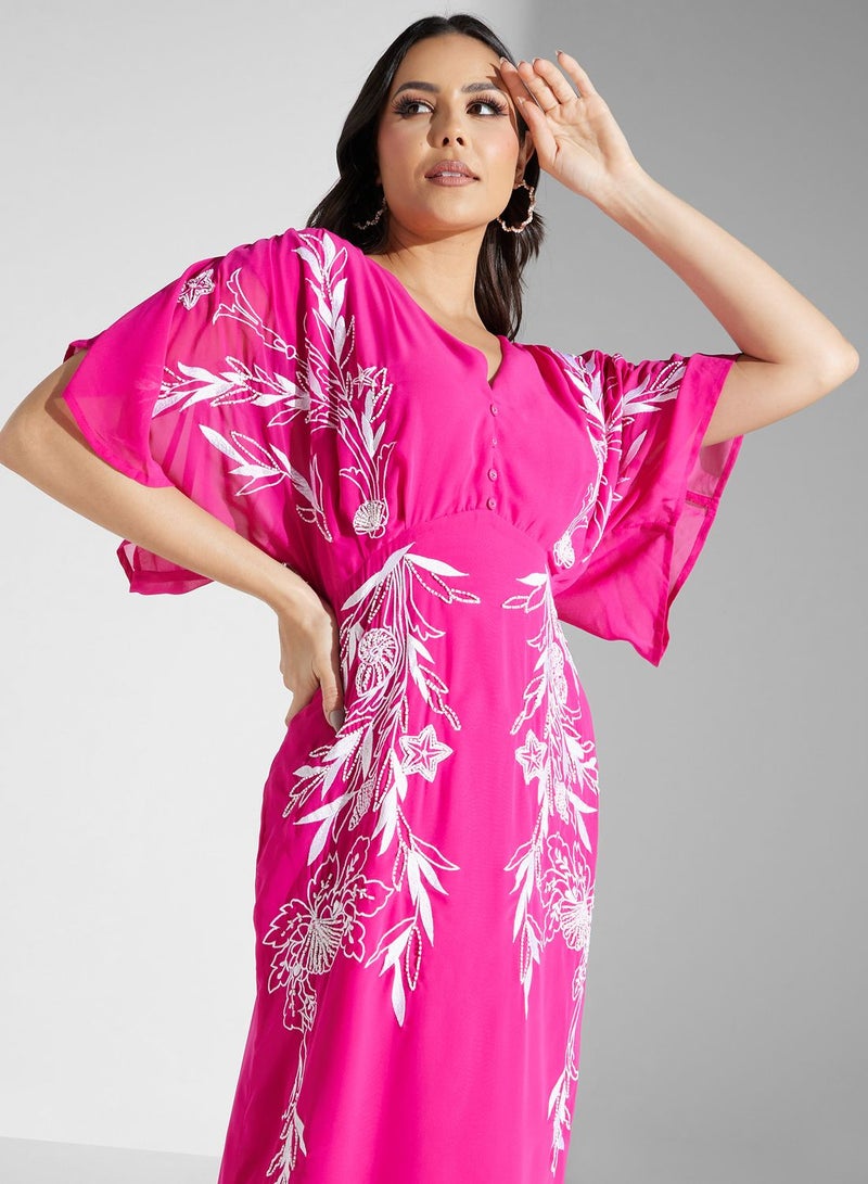 Hope & Ivy Floral Embroidered Dress - Image 3