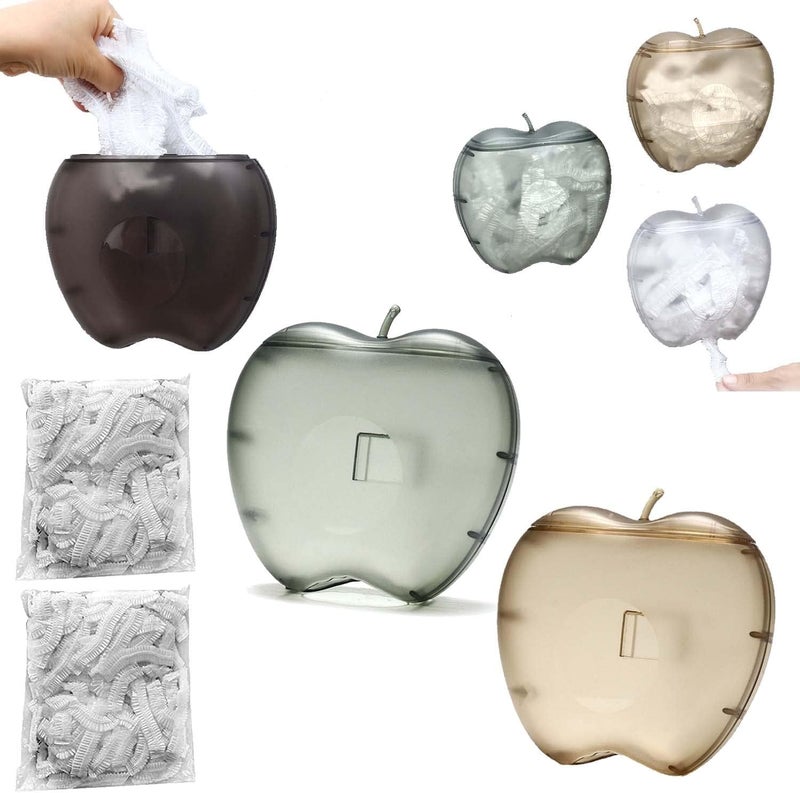 klarako Plastic Wrap Storage Box Cling Film Organization Wall-Mounted Dustproof Box, Fresh Keeping Bag Storage Box (Amber+Green,Type 3) - Image 1