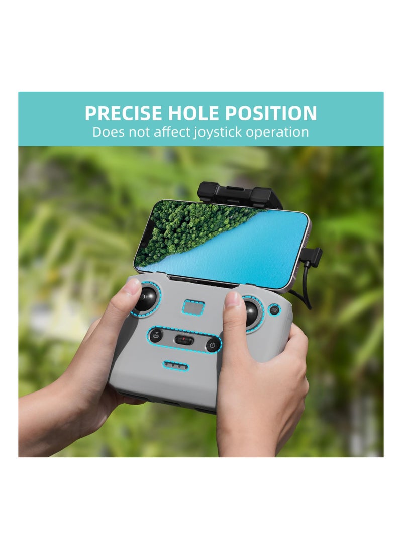 Silicone Remote Control Cover for DJI RC N1 Remote Control, Protective Case Silicone Controller Cover Compatible with MINI 2/Mavic 3/Mini 3 Pro Controller Collision Protector Accessory (Grey) - Image 4